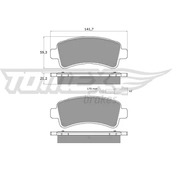 Brzdová destička Sada brzdových destiček, kotoučová brzda TOMEX Brakes 18-11