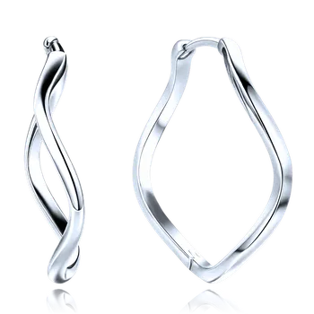 Náušnice Moonlit Stříbrné náušnice s krouceným designem