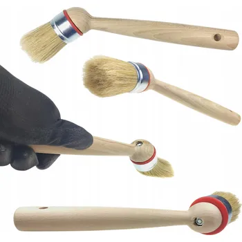 Kosmetický štětec ŠTĚTEC NA MONTÁŽNÍ PASTU, ZAHNUTÝ, KRÁTKÝ, NA DISKY KOL, 100% ŠTĚTINY - 40 MM