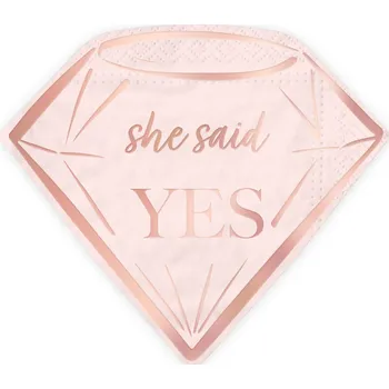 Svatební dekorace Ubrousky Bride to Be růžovo-zlaté – 10 ks