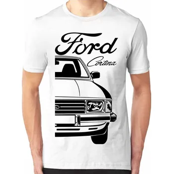 Ford Cortina Mk5 Pánské Tričko Khaki L