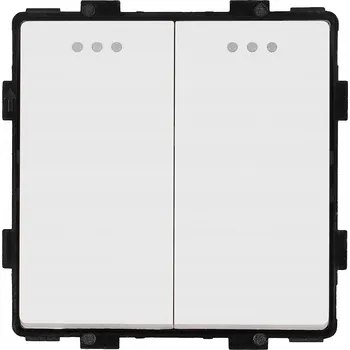 vypínač Modul Vypínač Křížový Dvojitý Bílý do Rámečků MIUUN