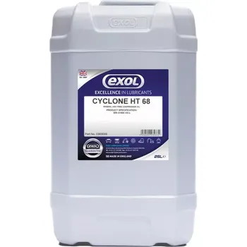 Příslušenství ke kompresoru Exol Cyclone HT 68, olej pro kompresory pístové a s posuvnými lopatkami, kompresorový olej, ISO VG 68, 25l (Exol Lubricants Limited)