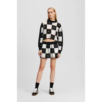 ŠORTKY KARL LAGERFELD JEANS KLJ CROCHET SHORT BLACK/WHITE