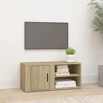 Televizní stolek TV skříňka bílá s vysokým leskem 80x31,5x36 cm kompozitní dřevo