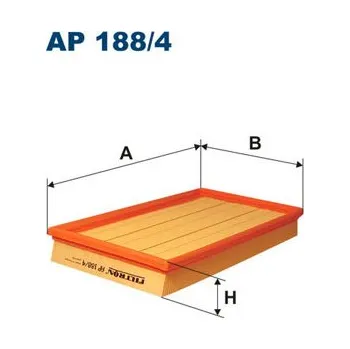 Vzduchový filtr Vzduchový filtr, , 4876199, FILTRON, AP 188/4