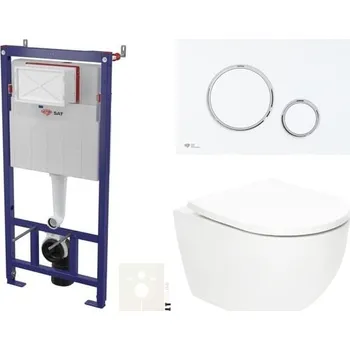 Klozet Závěsný wc set do lehkých stěn / předstěnová SAT Fusion SIKOSSTORFU76