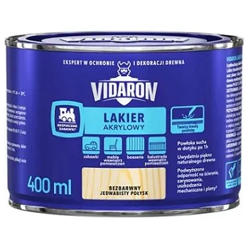 Lak na dřevo Akrylový lak na dřevo Vidaron bezbarvý 0,4 l