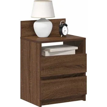 Noční stolek Noční stolek se 2 zásuvkami bílá 40 x 33 x 60 cm