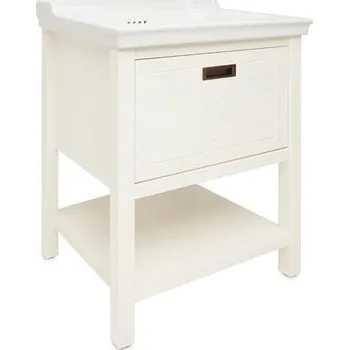 Koupelnový nábytek Koupelnová skříňka s umyvadlem Naturel Country 79,5x85x53 cm bílá COUNTRY80ZBI