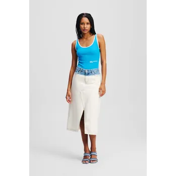 Dámská sukně SUKNĚ KARL LAGERFELD JEANS KLJ OMBRE DENIM MIDI SKIRT BLUE OMBRE