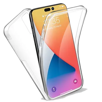 Pouzdro na mobilní telefon Přední + zadní silikonový ochranný kryt pro iPhone 16 Pro/Pro Max Typ: iPhone 16 Pro