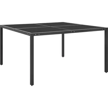 Zahradní stůl Zahradní stůl antracitový 130 x 130 x 72 cm ocel a sklo