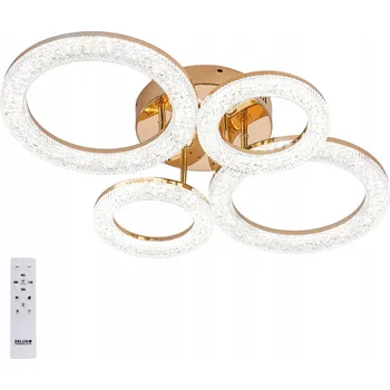 Závěsné svítidlo žluté stropní svítidlo 4-bodové LED s dálkovým ovládáním 61 W