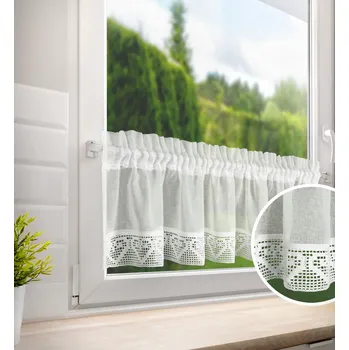 Dekorační krátká vitrážová záclona do kuchyně LINAS 30x150 cm MyBestHome