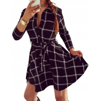 Dámské šaty ŠATY KOSTKOVANÉ ROZŠÍŘENÉ KOSTKY