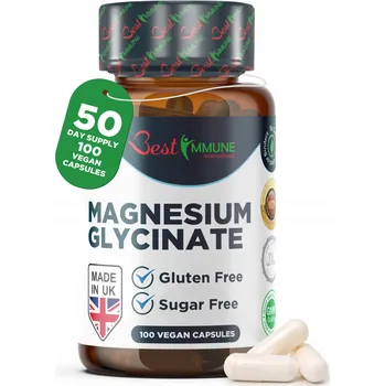 Glycinát hořečnatý Best Immune International 500 mg 100 kapslí veganský