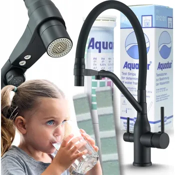 Vodovodní baterie Stojánková kuchyňská baterie Ari Magneto černá