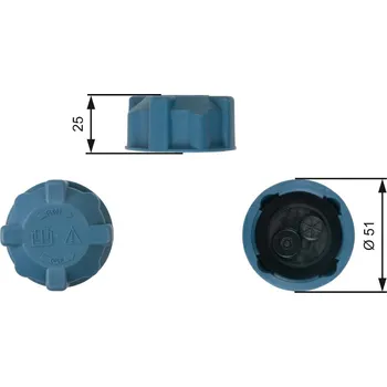 Palivová nádrž Uzavírací víčko, nádoba chladiva GATES RC220