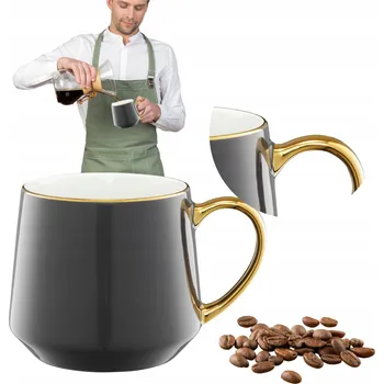 HRNEK NA KÁVU ČAJ PORCELÁNOVÝ VELKÝ S UCHEM AMBITION POHODLNÝ 0,46L