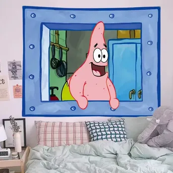 Samolepící dekorace Spongebob, samolepka na zeď, vel. 100 x 70cm Patrik