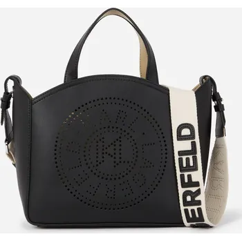 Kabelka KABELKA KARL LAGERFELD K/CIRCLE SM TOTE PERFORATED BLACK