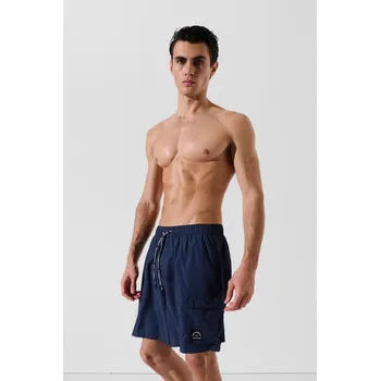 Pánské plavky PLAVKY KARL LAGERFELD RSG CARGO MED BOARDSHORTS BLACK IRIS