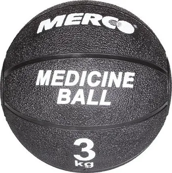 Merco Black gumový medicinální míč hmotnost 3 kg