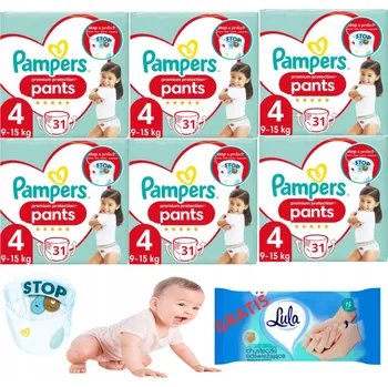 Plenkové kalhoty Plenkové Kalhotky Pampers Premium Protection velikost 4 184 ks