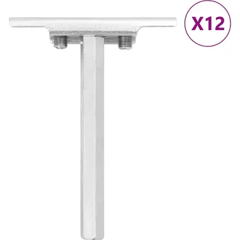 police Plovoucí police držáky 12ks neviditelné Ø12x100mm uhlíková ocel