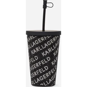SKLENICE KARL LAGERFELD K/RHINESTONE TO GO CUP WHITE/BLACK