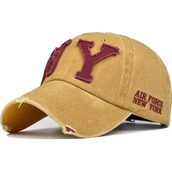 Kšiltovka ANG-E kšiltovka s nápisema NY Air Force Žlutá