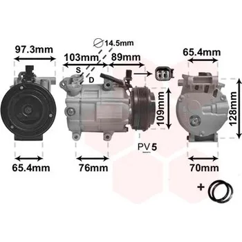 Kompresor klimatizace Kompresor, klimatizace VAN WEZEL 1800K391