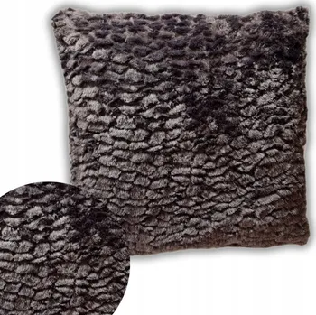 Polštář Povlak na polštář chlupatý hnědý 45x45cm Oeko-Tex ZD Trading