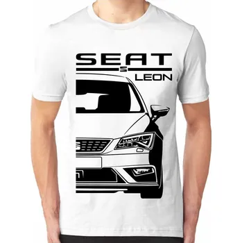 Seat Leon 3 Facelift Pánské Tričko Khaki M