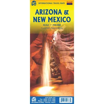 ITMB Publishing mapa Arizona and New Mexico