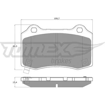 Brzdová destička Sada brzdových destiček, kotoučová brzda TOMEX TX 18-81