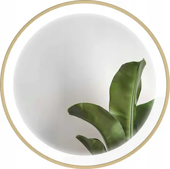 Zrcadlo Zrcadlo 80 cm LED GALAXY Zlatý Rám Moderní Podsvícení Krásné GLAMOUR