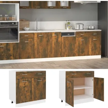 Kuchyňská skříňka Zásuvková skříňka "Lyon" kouřový dub 80x46x81,5 cm, konstrukční dřevo