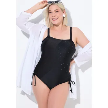 Dámské plavky Ulla Popken, Plus size Multi plavky, měkké košíčky, odepínací ramínka, recyklovaný materiál pro plnoštíhlé nadměrná velikost, 836457100-1010, černý, 48, Nadměrné velikosti, Plus size oblečení, Oblečení pro boubelky, Oblečení pro baculky, Oblečení pro plno