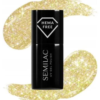 Lak na nehty SEMILAC HYBRIDNÍ LAK 244 Sunbaked Yellow 7 ml