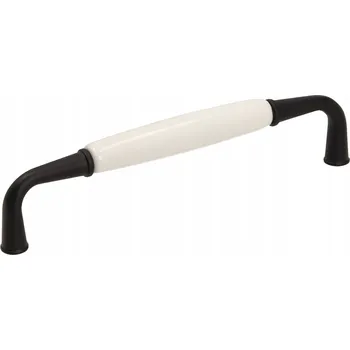 Nábytkové kování Nábytková úchytka klasická porcelánová černá matná retro Gamet