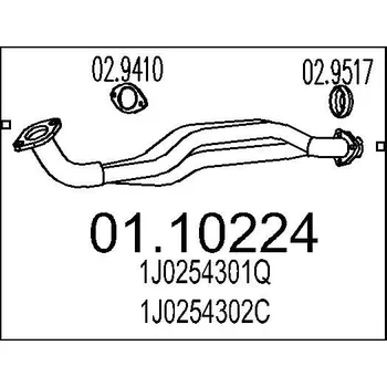 Auto-moto Výfuková trubka MTS 01.10224