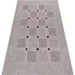 Koberec SIZAL FLOORLUX 20079 stříbrný / černý