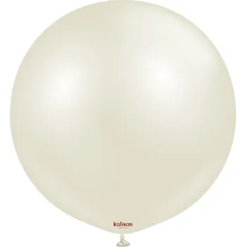 Balónek Jumbo balonek světlá slonovinová kost, Aura Ivory White 90 cm/36"