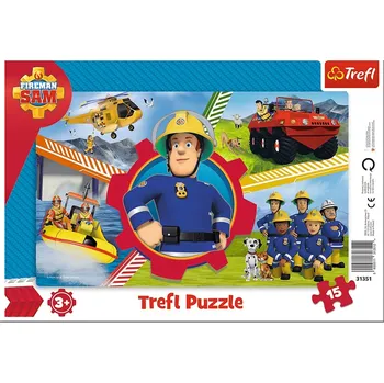Trefl Puzzle 15 dílků RÁMOVÉ PUZZLE HASIČ SAMŮV DEN 15 DÍLŮ TREFL