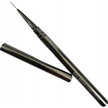 Kosmetický štětec Štětec na zdobení nehtů 12mm stříbrná objímka INGEL