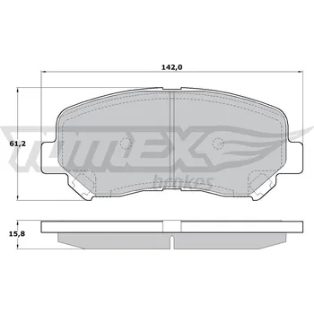 Brzdová destička Sada brzdových destiček, kotoučová brzda TOMEX Brakes 17-25