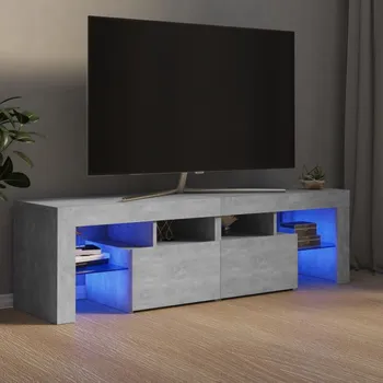 Televizní stolek TV skříňka s LED osvětlením Hnědý dub 140 x 36,5 x 40 cm