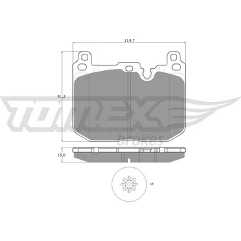 Brzdová destička Sada brzdových destiček, kotoučová brzda TOMEX TX 18-481